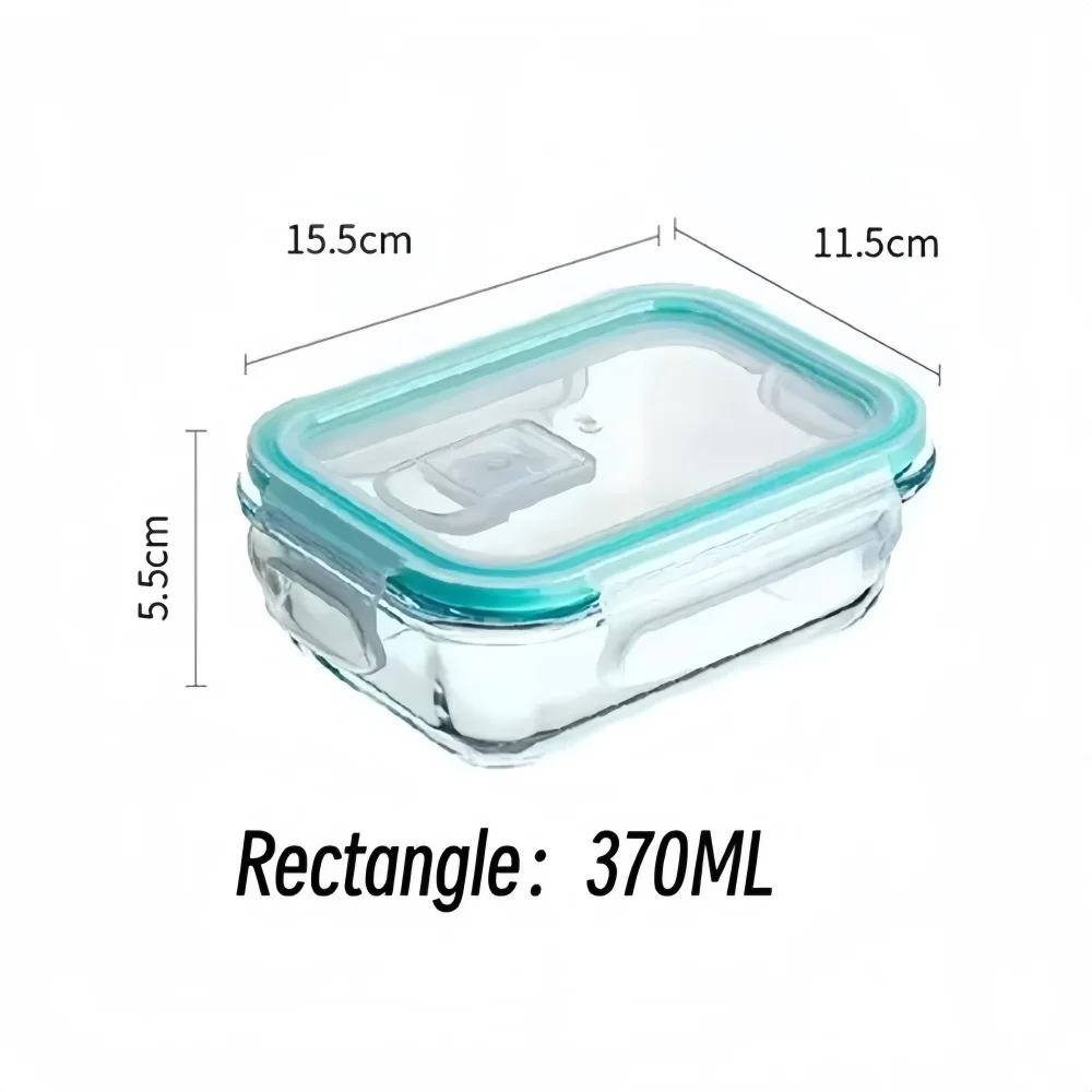 Bpa-Freie Glas-Lunchbox Rechteckige Lebensmittelbehälter Küchenzubehör Sichere Luftdichte Mahlzeiten-Vorbereitungsschale Bento-Box Bpa-Freie Glas-Lunchbox Rechteckige Lebensmittelbehälter Küchenzubehör Sichere Luftdichte Mahlzeiten-Vorbereitungsschale Bento-Box - Image 8