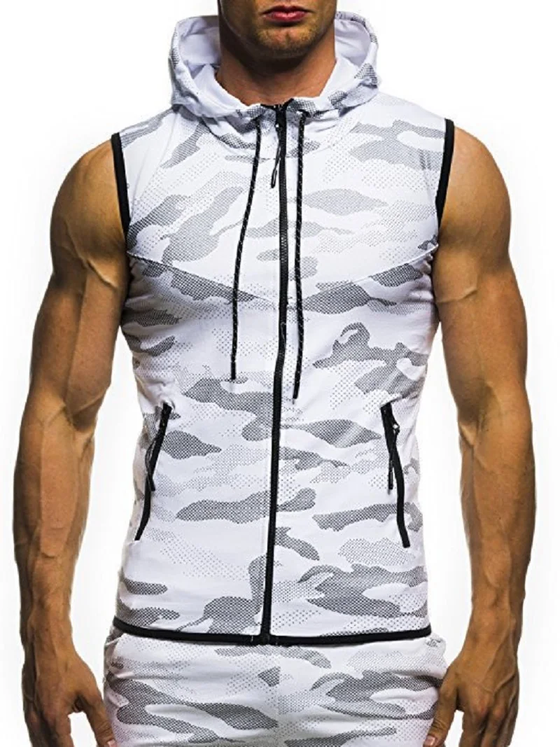 2025 Neue Mode Zipper Strickjacke Pullover Herren Ärmellose Weste Mit Kapuze Jacke Plus Größe S-4Xl Streetwear Weste Hoodies 2025 Neue Mode Zipper Strickjacke Pullover Herren Ärmellose Weste Mit Kapuze Jacke Plus Größe S-4Xl Streetwear Weste Hoodies - Image 5