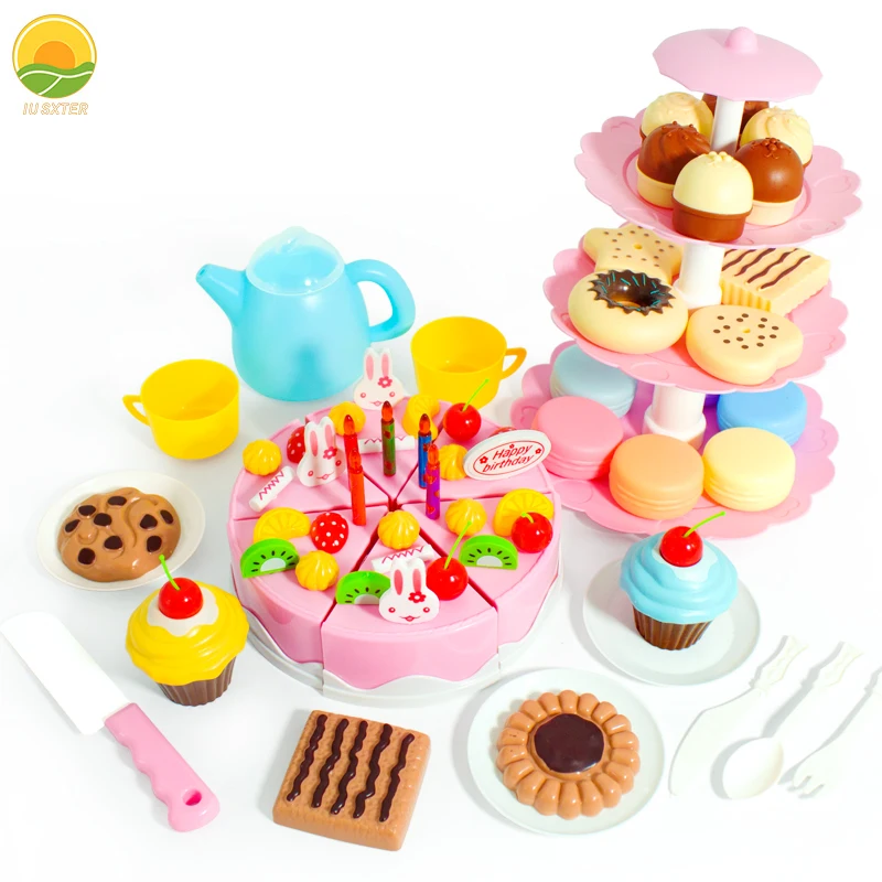 Girl Toy Cake Diy Minature Food Tea Set Simulation Pretend Play Kitchen Kid Cut Game Education Children Toys For 3 Year Birthday Girl Toy Cake Diy Minature Food Tea Set Simulation Pretend Play Kitchen Kid Cut Game Education Children Toys For 3 Year Birthday
