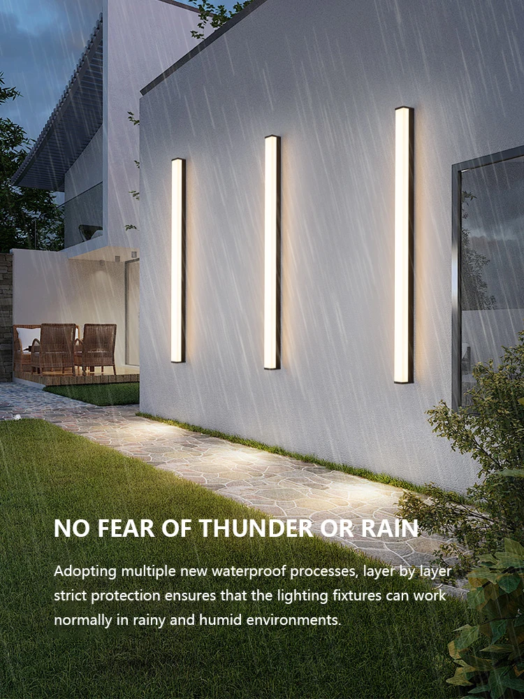 Led-Außenwandleuchte, Modern, Wasserdicht, Ip65, Villa, Veranda, Garten, Terrasse, Exterio, Wandleuchte, Regenfest, Vor Der Garagentorlampe Led-Außenwandleuchte, Modern, Wasserdicht, Ip65, Villa, Veranda, Garten, Terrasse, Exterio, Wandleuchte, Regenfest, Vor Der Garagentorlampe - Image 2