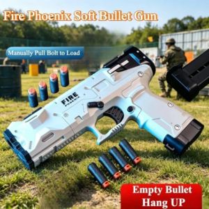 Continuous Firing Toy Gun Soft Bullet Gun Can Be Fired Launcher Outdoor CS Shooting Game Pistol Christmas Gift for Adult