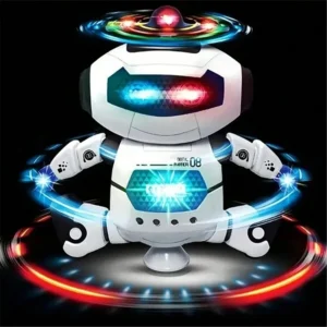 Intelligentes tanzendes Roboterspielzeug mit 360°-Bewegung °   Rotierendes und leuchtendes elektrisches Spielzeug, lustiges interaktives Spiel für Kinder ab 14 Jahren
