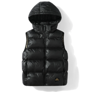 Neue Männer Solide Ärmellose Weste Winter Warm Verdicken Wasserdichte Mantel Jacke Männlichen Casual Winddicht Mantel Abnehmbare Hut Weste