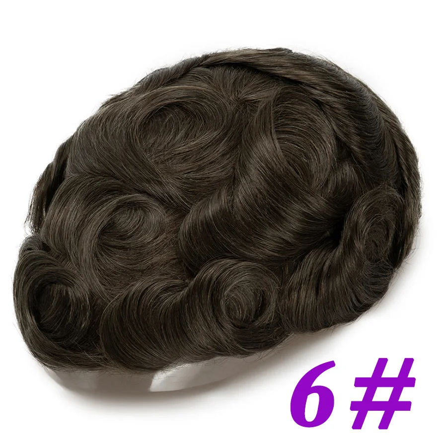 Herren Toupet Aus Echthaar Mit Swiss Lace, Natürlicher Haaransatz Herren Toupet Aus Echthaar Mit Swiss Lace, Natürlicher Haaransatz - Image 8