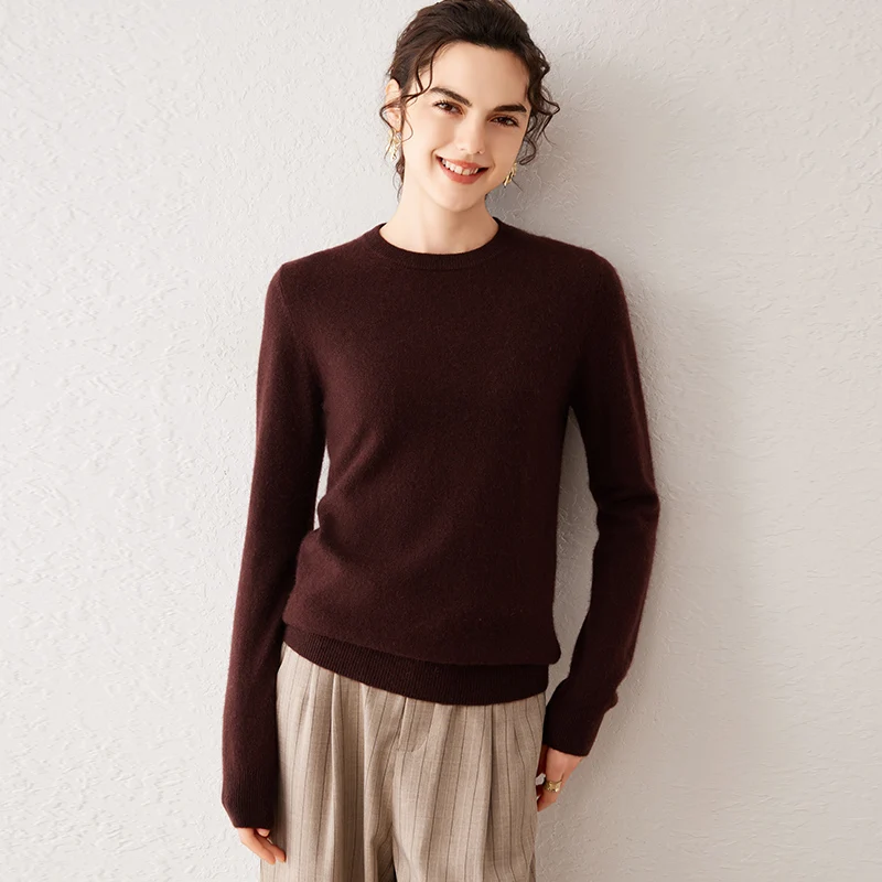 Damen 100% Reiner Kaschmir-Pullover 2026 Herbst Winter Rundhals Langarm Warm Weich Gestrickter Pullover Neue Strick-Oberteile Damenkleidung Damen 100% Reiner Kaschmir-Pullover 2026 Herbst Winter Rundhals Langarm Warm Weich Gestrickter Pullover Neue Strick-Oberteile Damenkleidung – Bild 9