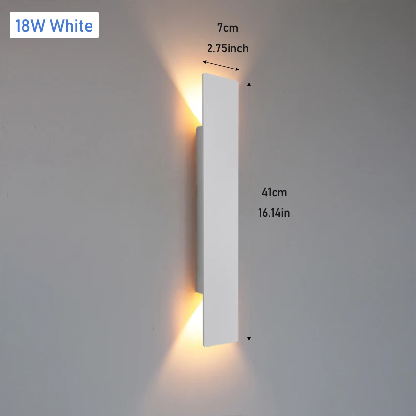 Outdoor Led Wall Lamp Ip65 Waterproof Aluminum Up Down Light 18W 110V/220V Black White For Courtyard Porch Exterior Lighting Outdoor Led Wall Lamp Ip65 Waterproof Aluminum Up Down Light 18W 110V/220V Black White For Courtyard Porch Exterior Lighting - Image 7