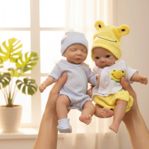 OtardDolls 10-Zoll-Silikon-Spielzeugpuppe, Ganzkörper-Silikon-Reborn-Puppe, handgefertigt, bemalt, waschbar, Spielzeugpuppen für Geschenke