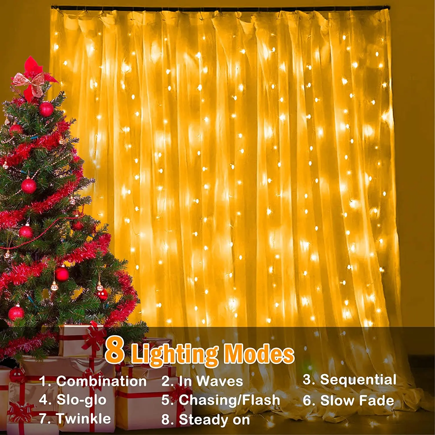 Solar-Led-Vorhang-Licht, Outdoor-Girlande, Solar-Fee-Lichterkette, Kupferdraht-Lampen Für Garten, Hof, Hochzeit, Party, Urlaubsdekoration Solar-Led-Vorhang-Licht, Outdoor-Girlande, Solar-Fee-Lichterkette, Kupferdraht-Lampen Für Garten, Hof, Hochzeit, Party, Urlaubsdekoration - Image 3